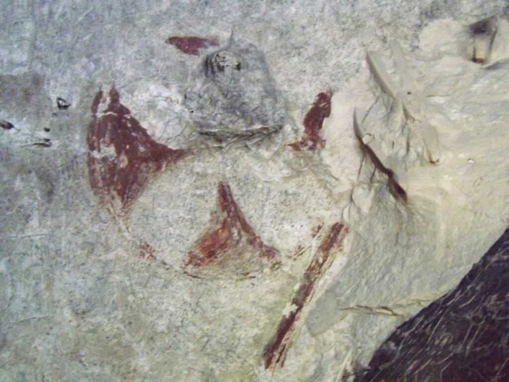 Painted Byzantine cross in the Cave Chapel of Saint Salome